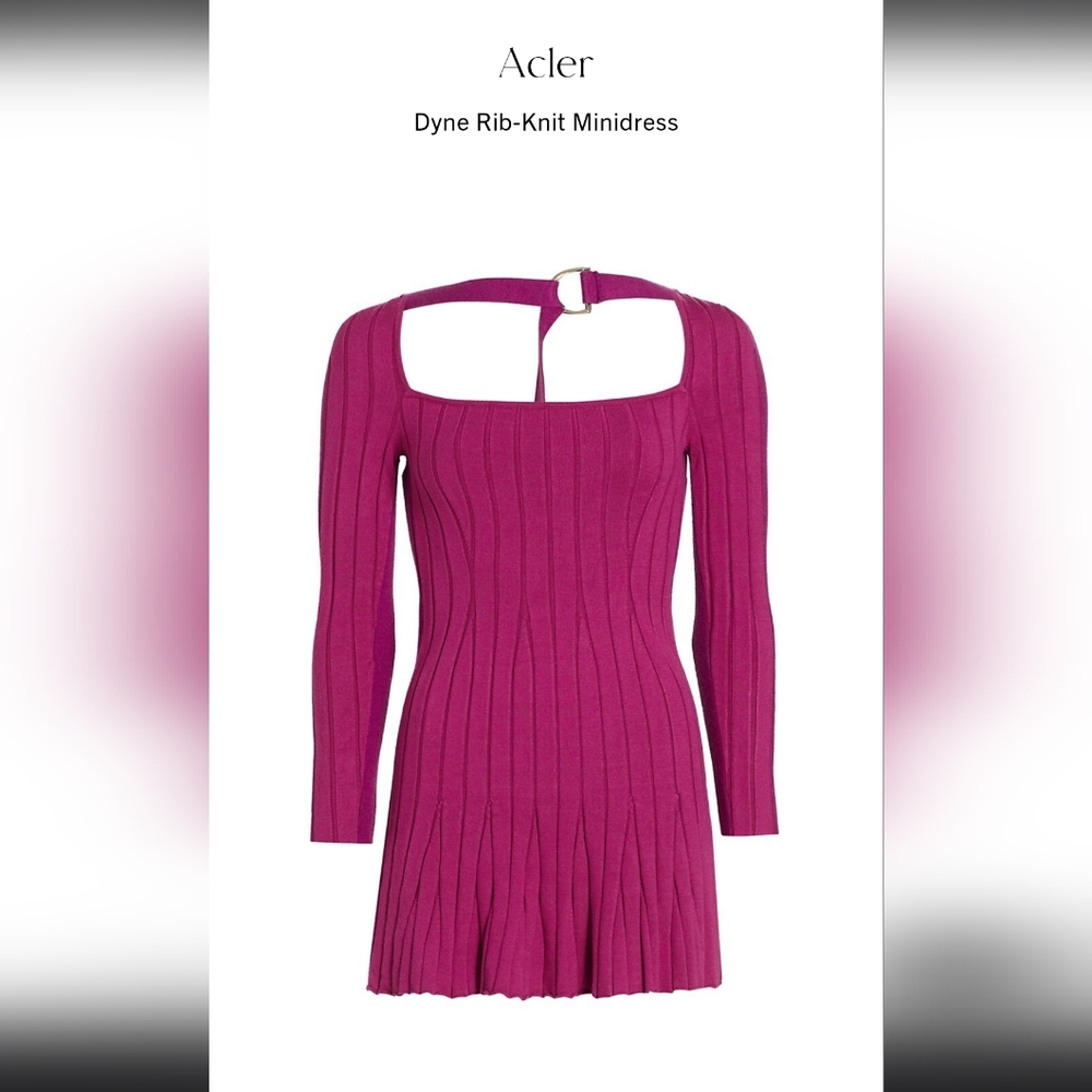 NWT - ACLER MINI DRESS in Flamingo. SIZE 10.